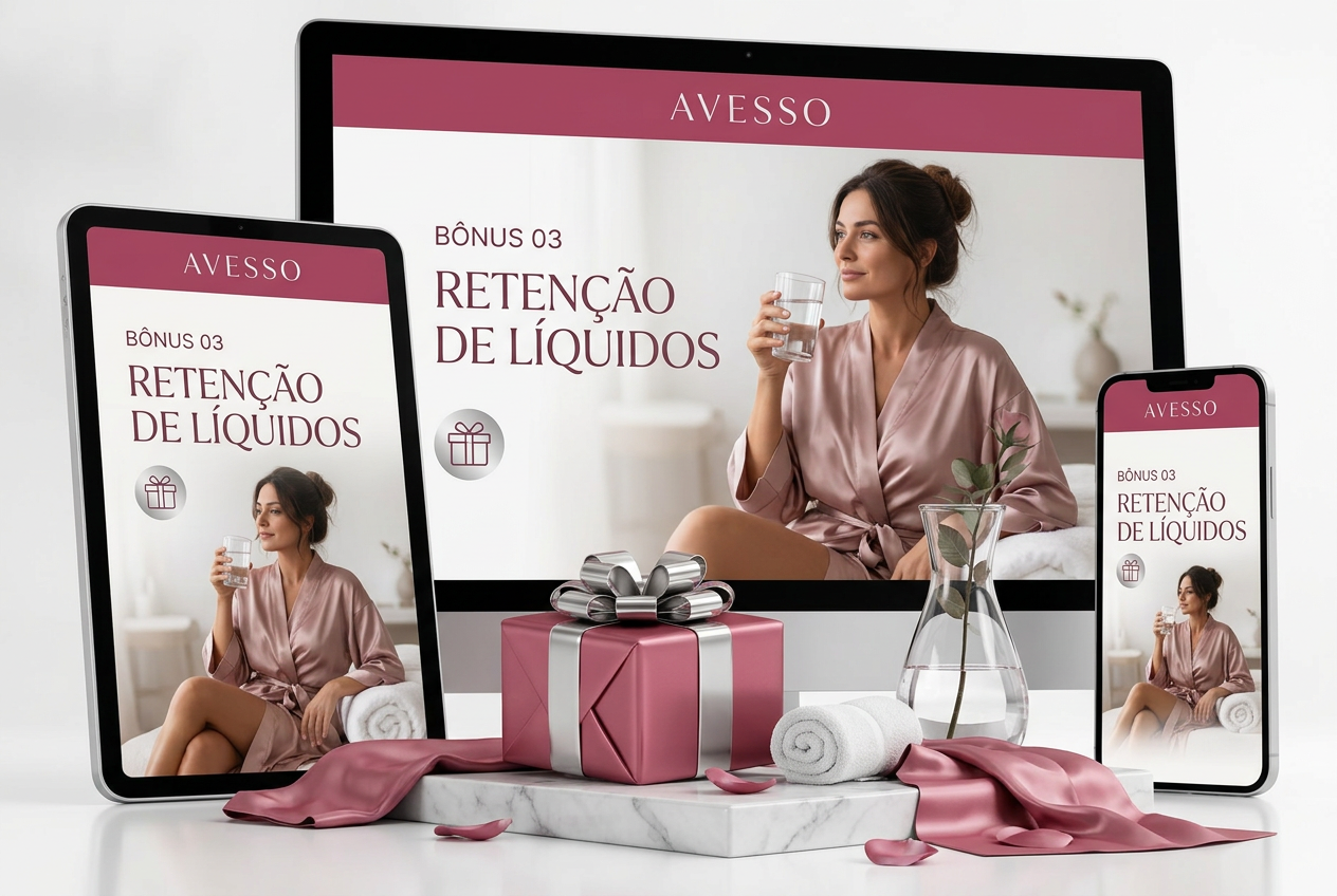 Apresentação ilustrativa de Retenção de líquidos no computador, tablet e celular